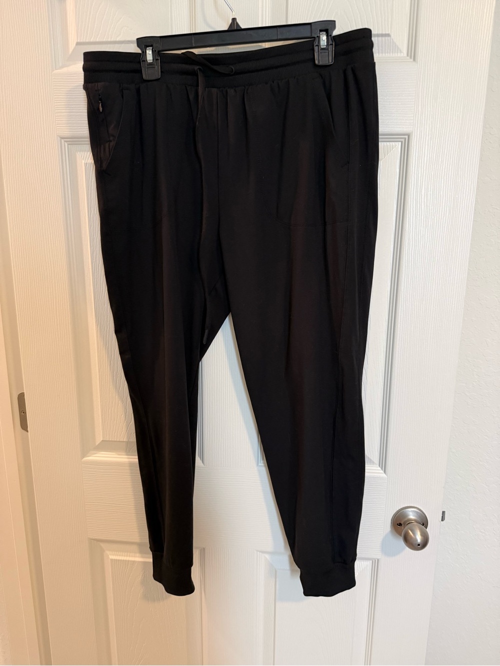 Rachel Men's Black Joggers with Zip Pocket